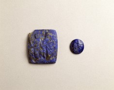 Intaglio with Seated Figure with Dapery Over Knees