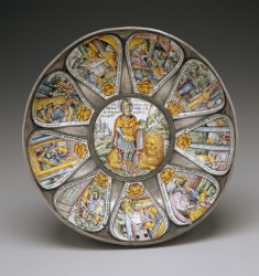 Bowl with Judah and Lion Surrounded by Scened from the Book of Esther