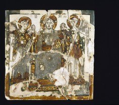 Christ Enthroned Between Two Archangels