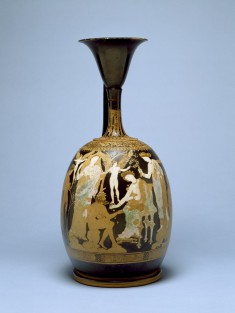 Lekythos with Knucklebone Players and Attendants