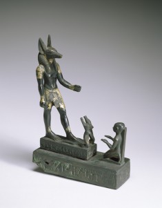 A Worshipper Kneeling Before the God Anubis
