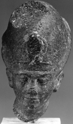 Head of a Statue of Tutankhamen (?) with the "Blue Crown"