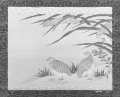 Two Quail with Ears of Grain