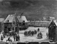 Winter Scene in a Village