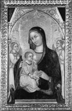 Madonna Nursing the Christ Child, with Angels and Two Donors