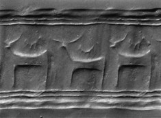 Cylinder Seal with Stylized Figures of Gazelle-like Animals