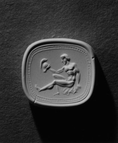 Intaglio with a Warrior Holding Helmet (Ajax (?))