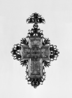 Jeweled Cruciform Watch with Rock Crystal Case
