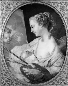 Allegorical figure of a woman representing "Painting"