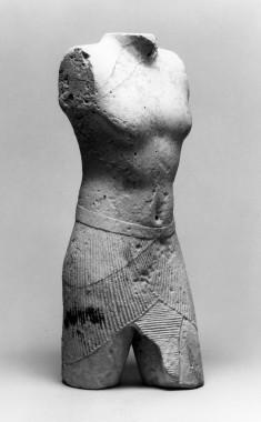 Torso of a King or God with Squares Incised on All Sections