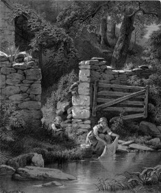 Girl Washing Laundry