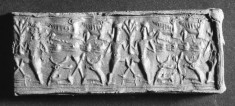 Cylinder Seal with Two Heroes and a Tree
