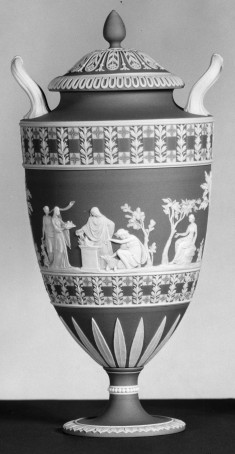 Covered Vase with Women and Children at Sacrifice and Worship