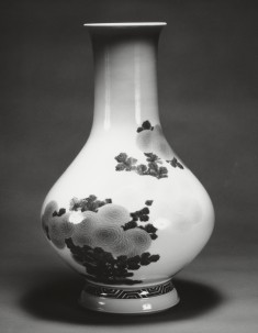 Vase with Blue and Yellow Chrysanthemums