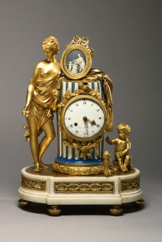 Clock with the Figure of Friendship Holding a Medallion