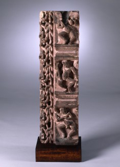 Doorjamb with Dancing Figures and Serpents