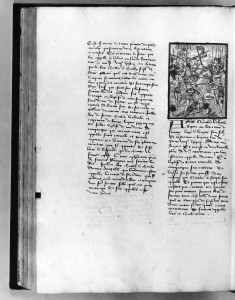 Leaf from Chroniques des Rois de France: Louis the Stammerer in Battle