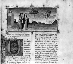 Leaf from the Life of the Virgin: Annunciation to Joachim and Anna