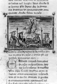 Leaf from the Life of the Virgin: Death and Assumption of Mary
