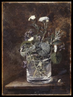Still Life: Daisies and Violets