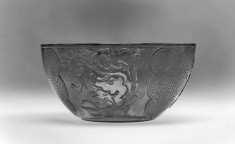 Bowl with Scrolls and Geometric Panels