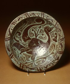 Lusterware Bowl with Peacock