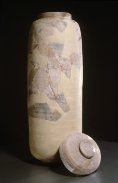 Jar and Cover for Manuscript Rolls