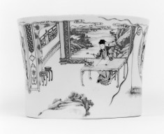 Brush Pot with a Man