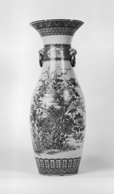 One of a Pair of Vases with Spring and Autumn Floral Sprays