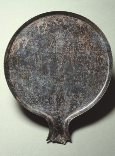 Mirror with Heracles, Dionysus, Ariadne, and Eros