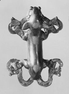 Pendant of Jaguar with Two Double-Headed Snakes