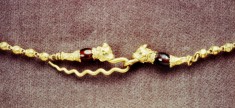 Necklace with Clasp of Two Bull Heads