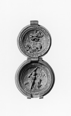 Rosary Pendant Bead with Conversion of Saul and Execution of John the Baptist