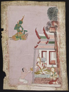 Vessantara Jataka, Chapter 10 (Indra's Realm): Indra, in the Form of a Brahmin, Requests Maddi from Vessantara