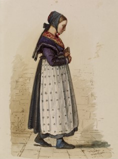 German Peasant Girl with Prayer Book