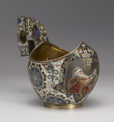 Kovsh with Miniature: The Boyar