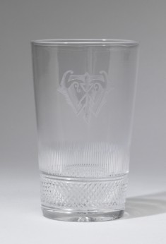 Glass Tumbler with the Monogram of William T. Walters