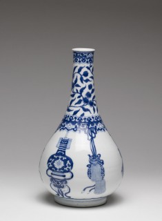 Bottle with Hanging Ornaments and Vases