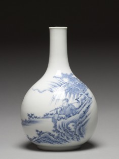 Bottle wih a Chinese Gentleman on Horseback