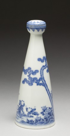 Sake Bottle ("Tokkuri") with Boys Chasing Butterflies