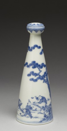 Sake Bottle ("Tokkuri") with Boys Chasing Butterflies