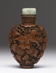 Snuff Bottle with Butterflies and Vines