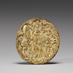 Mirror Cover with Lovers Playing Chess and a Dispute between the Sexes