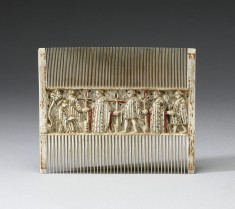 Double Comb with Scenes of Courtly Life