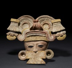 Warrior Face (Incense Burner Fragment)