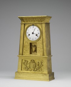 Ormolu Clock in the Form of an Egyptian Pylon