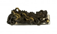 Fuchi with Dragon and Jewel