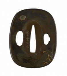 Tsuba with Boat and Moon