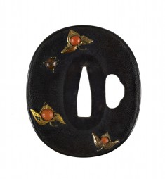 Tsuba with Chinese Lantern Plants