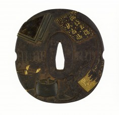 Tsuba with Symbols of the Star Festival (Tanabata)